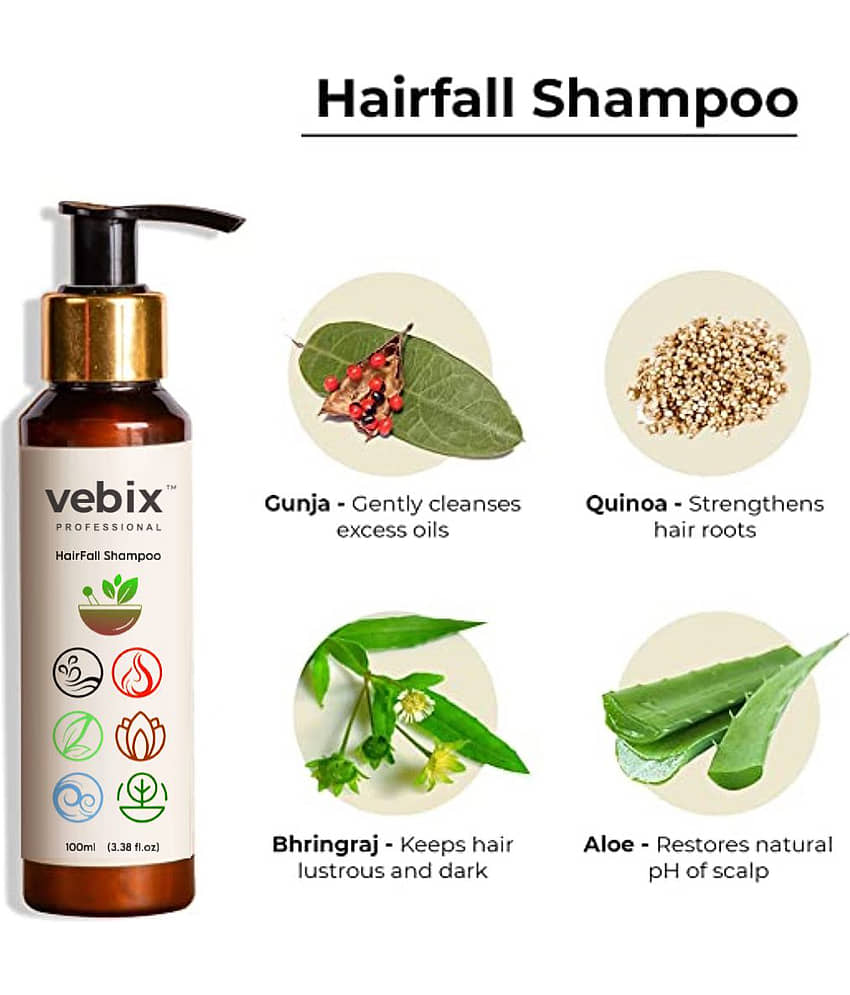 VebixProfessional HairCare Regimen -Ayurvedic 4 Product Vedix Hair Kit -For All Hair - Lotus AntiHairfall Shampoo + Anti HairFall Neem Oil + Hair Keratin Mask & Hair Growth Serum view 2