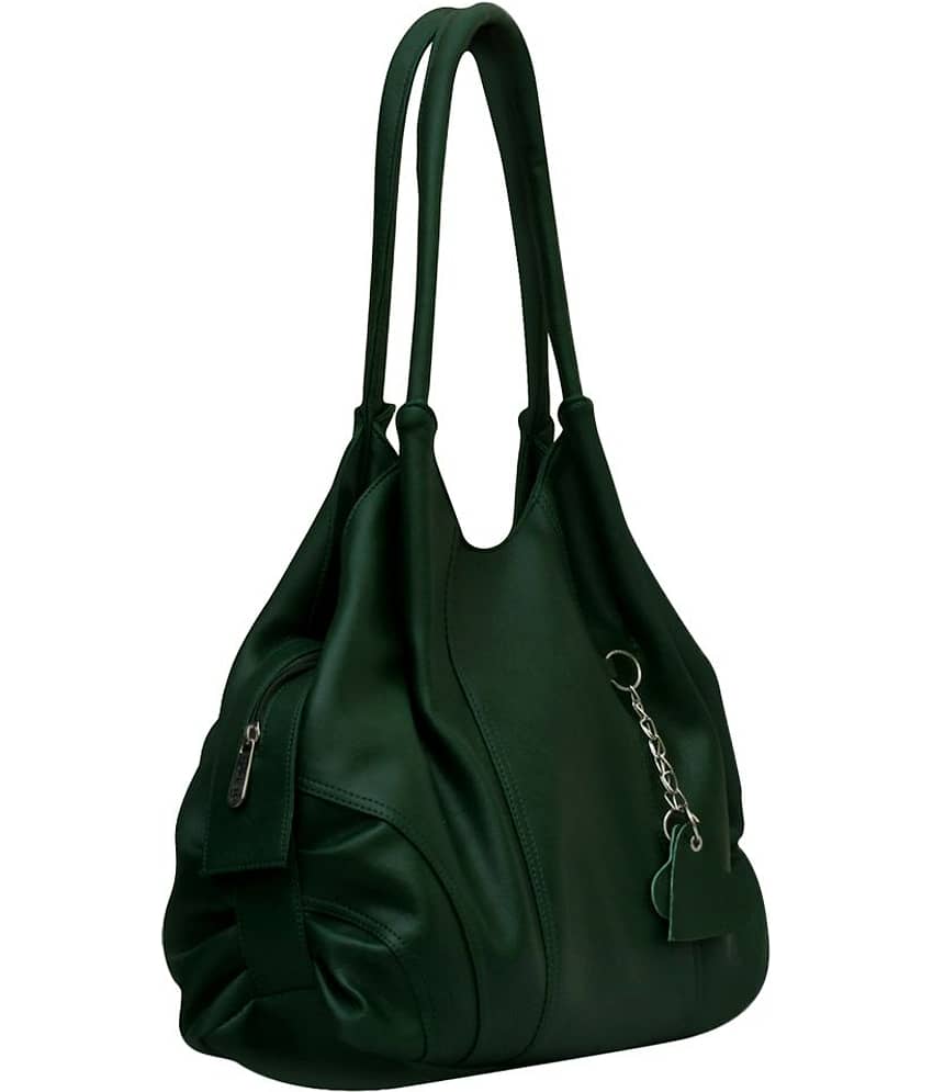 Fostelo - Green Faux Leather Shoulder Bag view 2