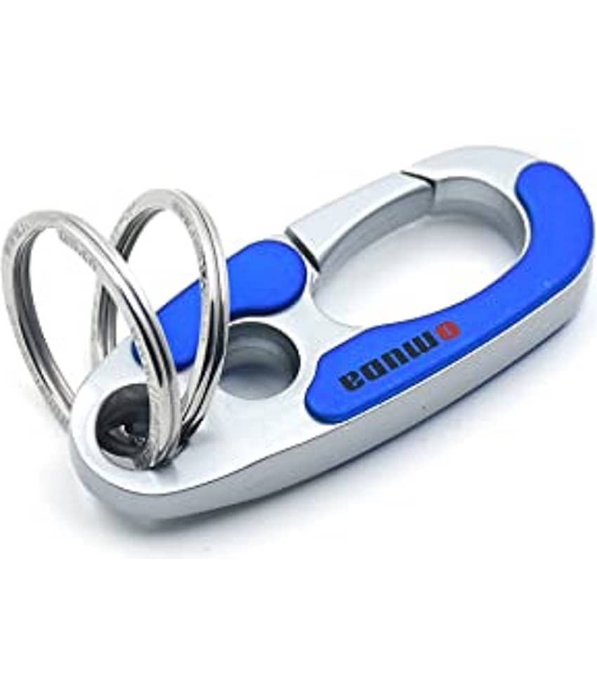RAVARIYA GRAPHICS Omuda Premium Hook Locking Silver Metal Carabiner Key chain for Bike, Car, Men, Women view 2
