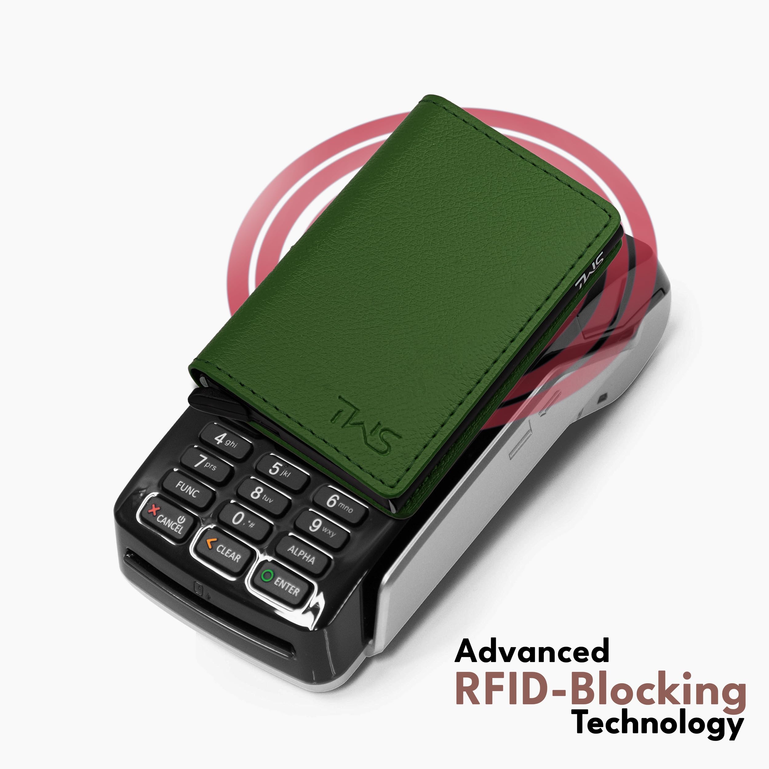 The Wallet Store Vivid Vault RFID Protected Metal Cardholder - Green view 2