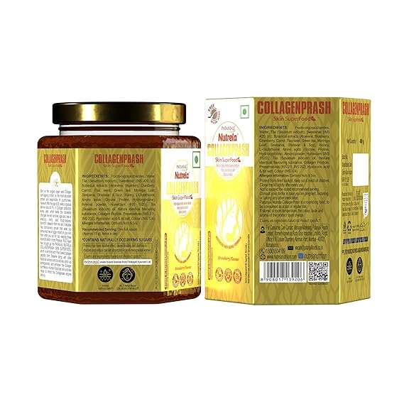 Nutrela Collagen Prash for Glowing & Younger Looking Skin -400g | Patanjali Collagen Builder Skin Super Food for Men & Women - By Patanjali view 2