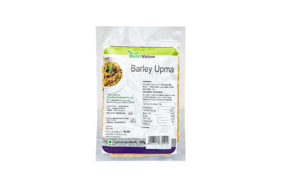 NutriValue Barley Upma 150g - Ready to cook Upma, 3 servings