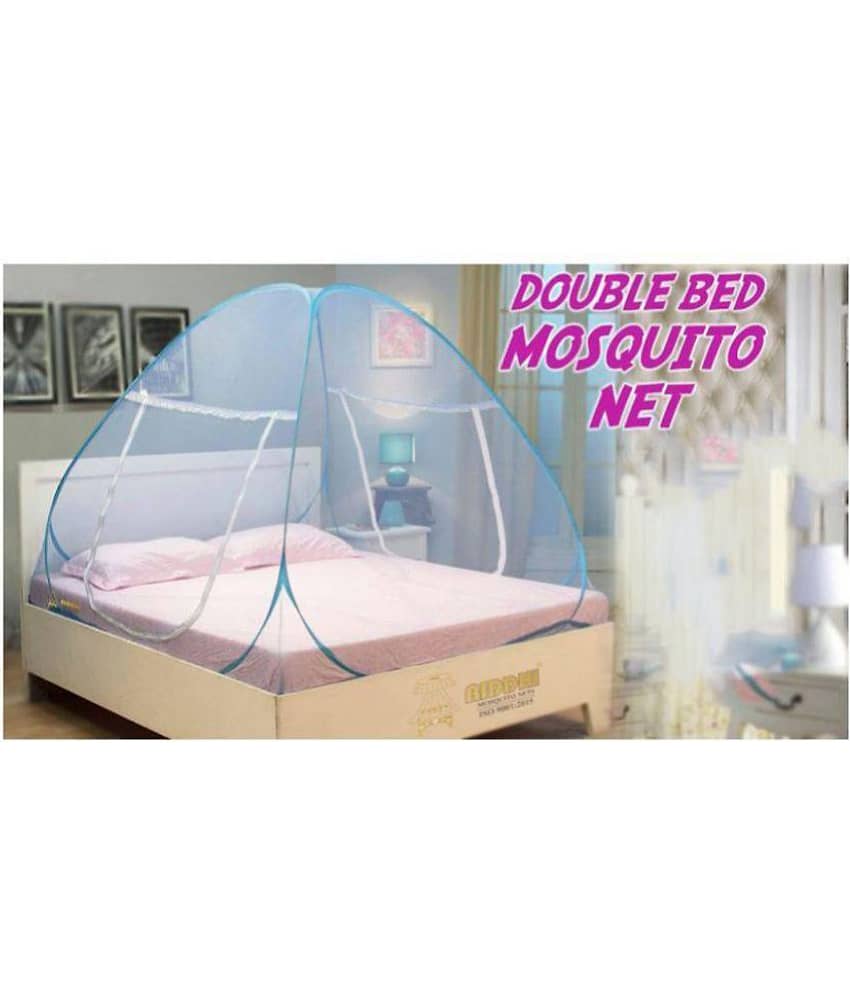 Riddhi Mosquito Net Double Blue Plain Mosquito Net view 2