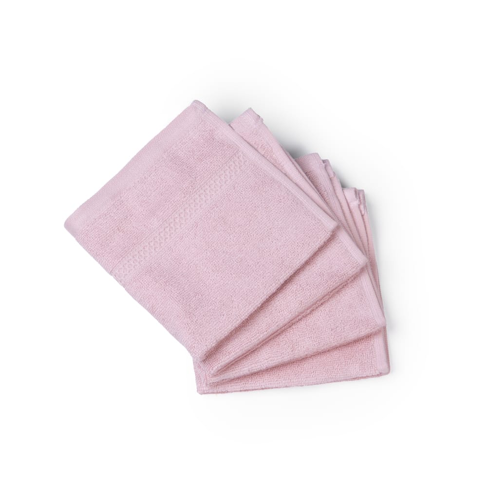 Feather & Spun Bamboo Cotton Face Towel(Pack of 4) | Lavender Fragrance | Oeko-TEX® Standard 100 | Anti Microbial | Fade Resistant | Double Needle Stitch | 600 GSM - 33 cms x 33 cms view 2
