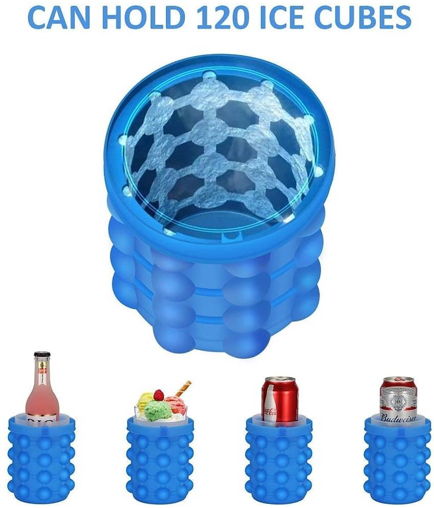 HINGOL Silicone Ice Bucket Ice Cube Maker, Multicolor, 1 Pc view 2