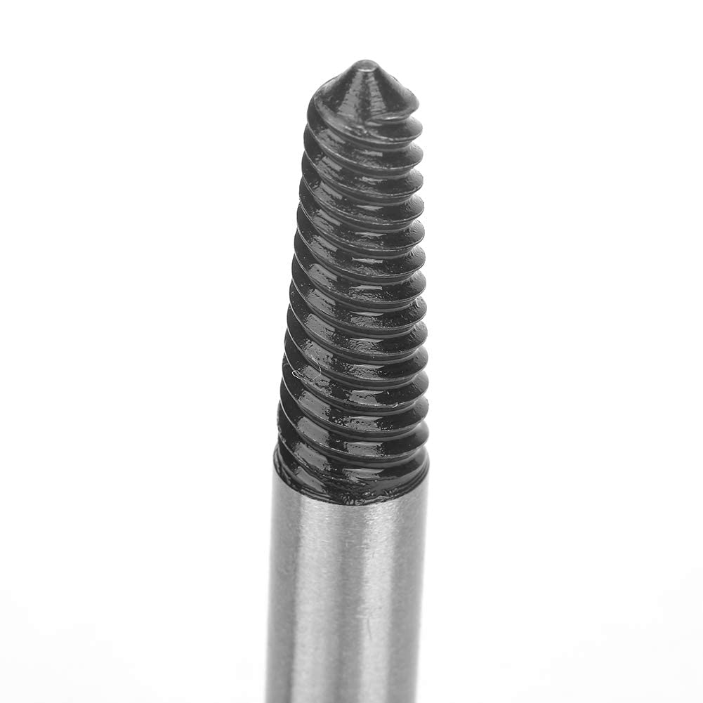 H9 5Pcs Damaged Broken Stud Pipe, Bolts & Screws Reverse Extractor Removal Drill Bit Tool Kit (3-19 mm) for Thread Recovery view 2