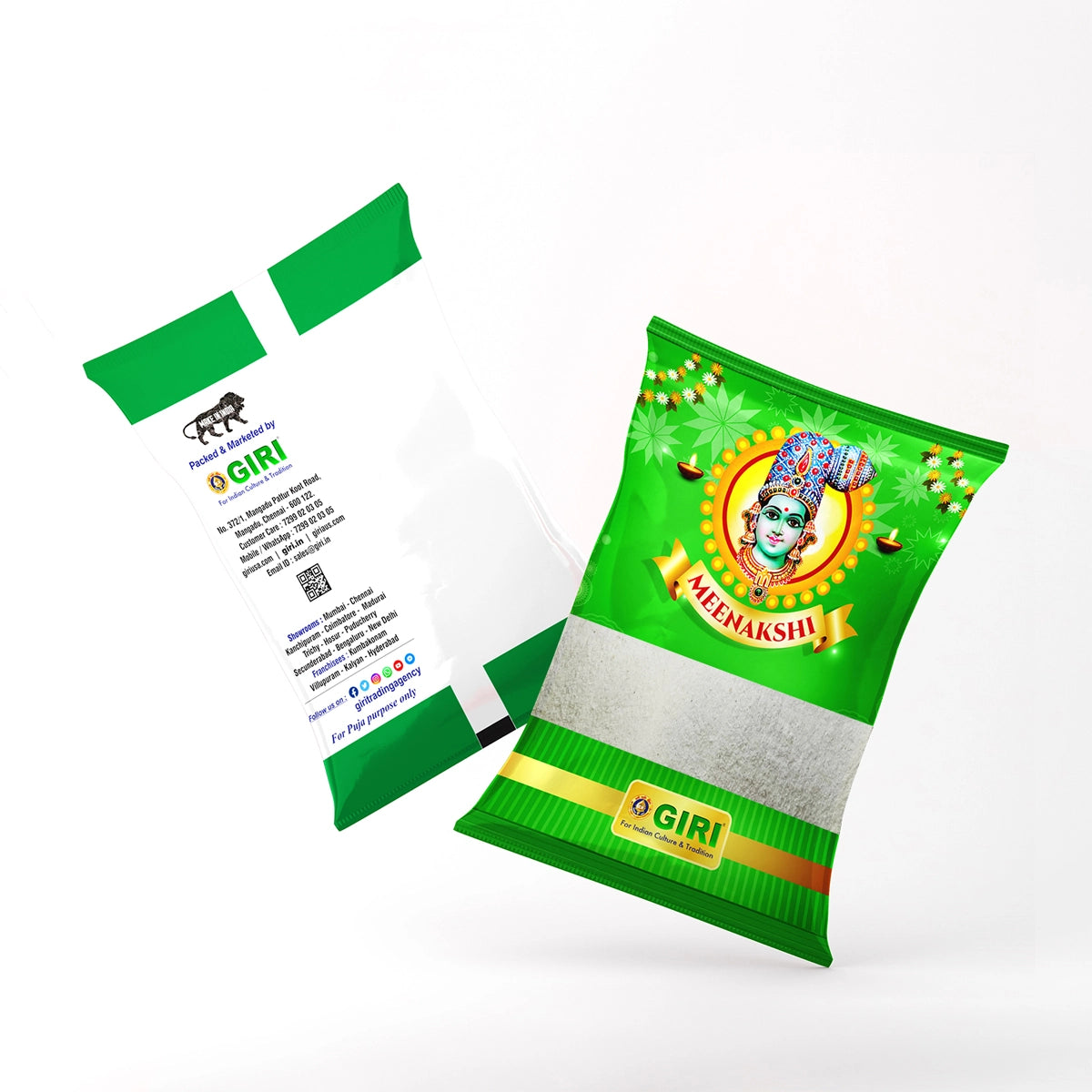 Giri Kolam Powder - 1 Kg | Kola Mavu | White Colour | Kola Podi for Home Decor view 2