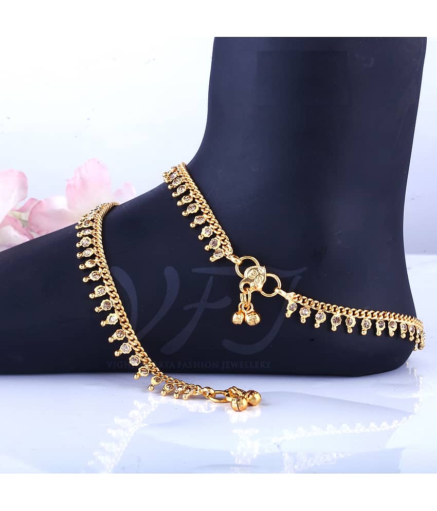 VIVASTRI Gold Anklets ( Pack of 1 ) view 2