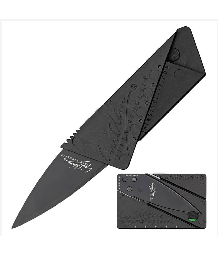 QitmirMKT Foldable Super Card Knife Multi use for Safety & Survival Survival Self Defense Accessory ( Pack of 1 ) view 2