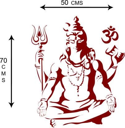 meditating shiva red view 2