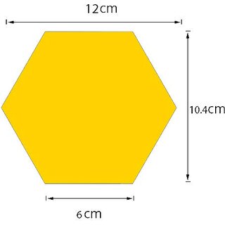 Grahak Trend - 28 Hexagon Golden - 3D Acrylic Decorative Mirror Wall Stickers view 2