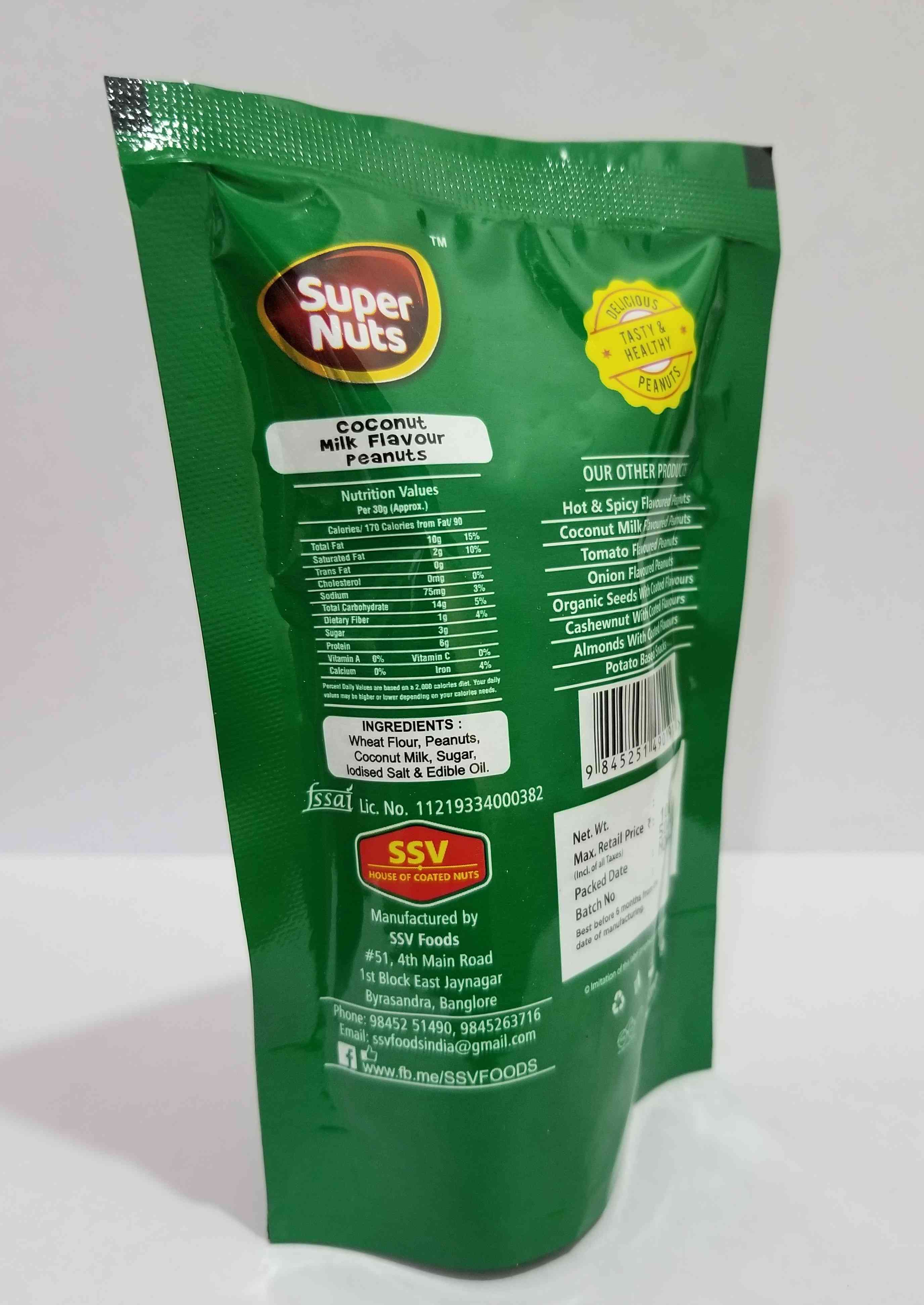 SSV Coconut Milk Flavored Peanuts - 80gms - Pack of 6 view 2