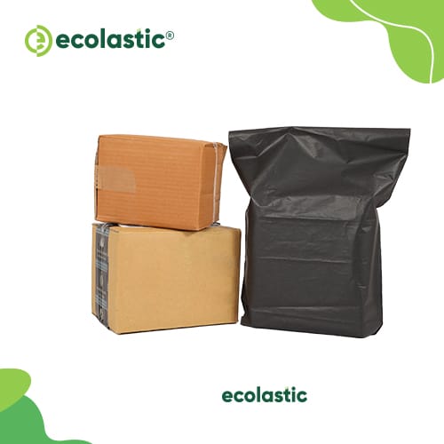 100% Compostable Courier Bags - 11x14 + 2(inches) – 55 pcs / kg I Black colour I Pack of 3 KG view 2