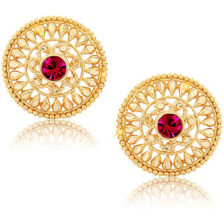 Vivastri Premium Gold Plated Alloy Stud Earrings Combo for Women & Girls Pack of 2 view 2