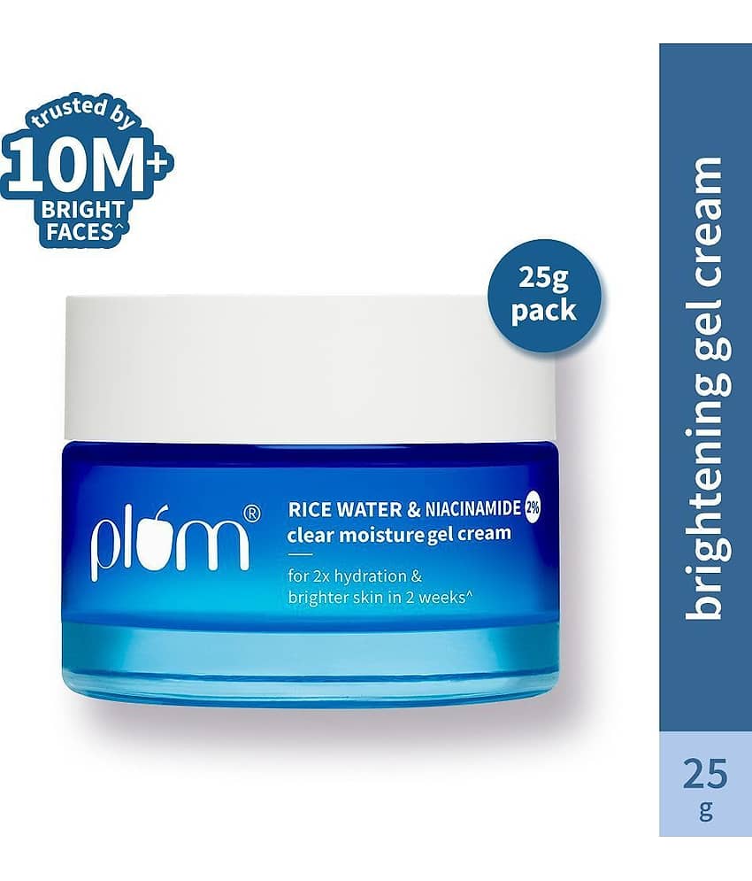 Plum 2% Niacinamide & Rice Water Gel Cream Moisturizer | Oil-free | Brightens skin (25 g) view 2