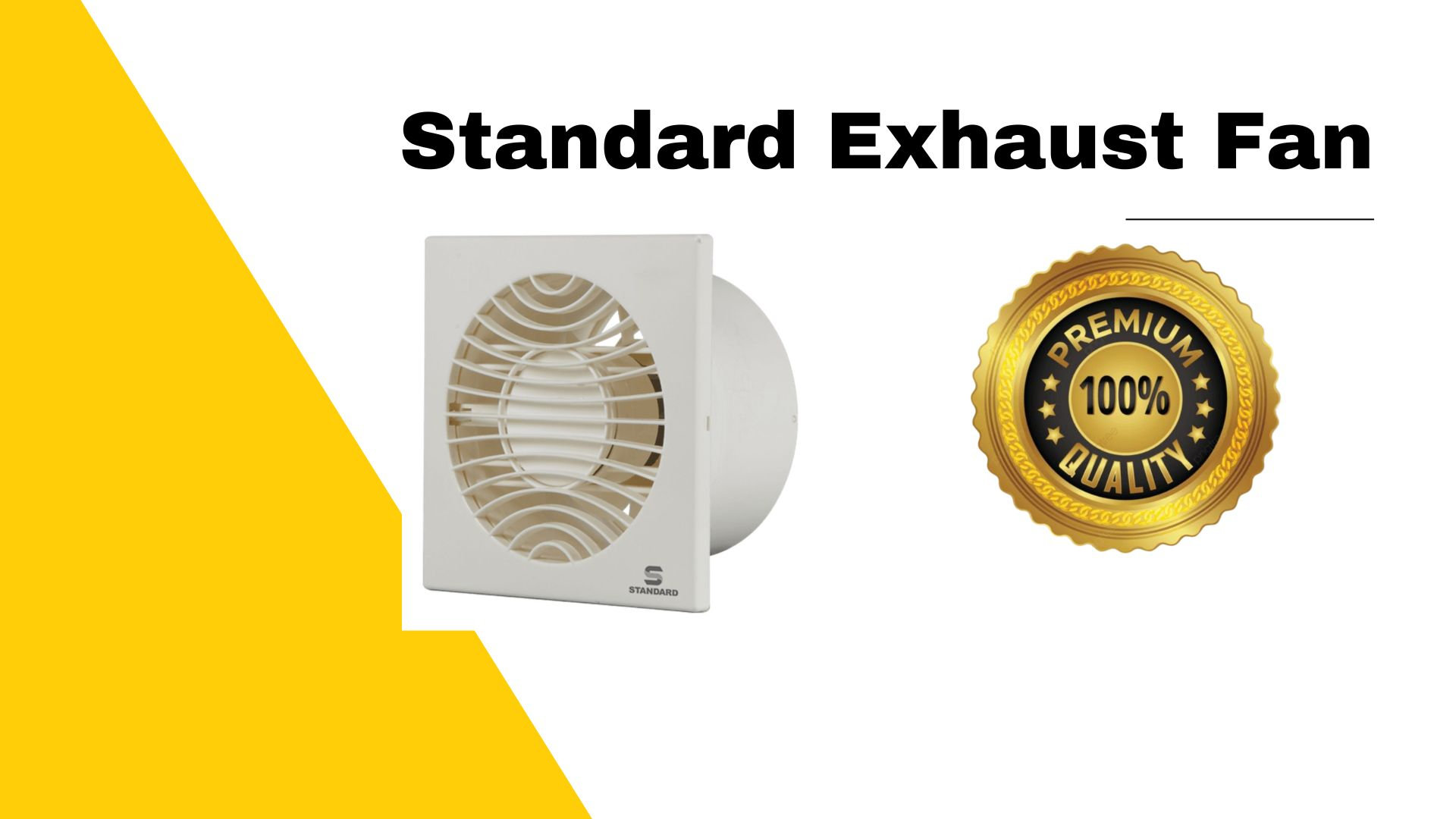 STANDARD Refresh Air Window 100 mm 5 Blade Exhaust Fan (Black)
