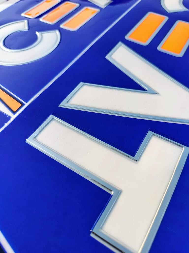 TEKNAXO| 3D CEAT ROHIT SHARMA Edition | English Willow | Embossed Cricket Bat Sticker | Blue || view 2