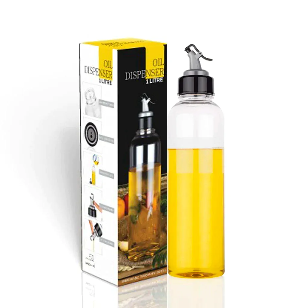 Eco-Friendly SP Oil Dispenser Transparent Plastic Oil Bottle - 500ml by GIR FARMER