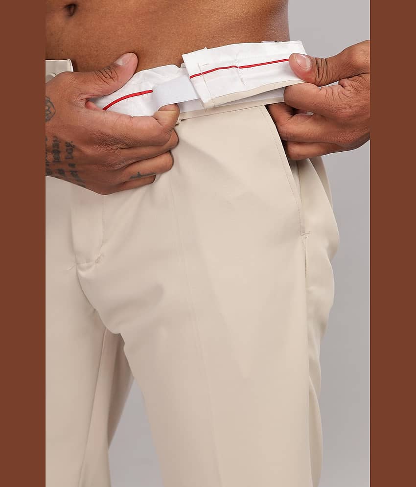 RAGZO Regular Flat Men's Formal Trouser - Cream ( Pack of 1 ) view 2
