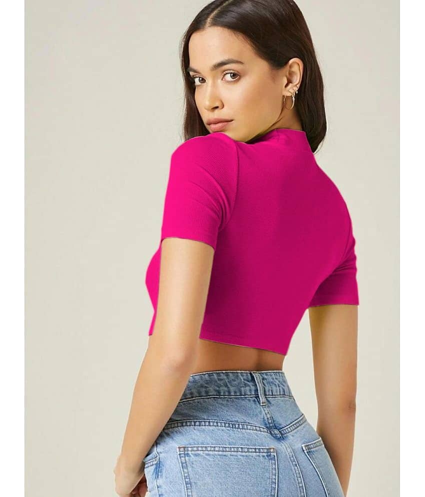 Dream Beauty Fashion Women's Polyester Crop Top ( White ) view 2