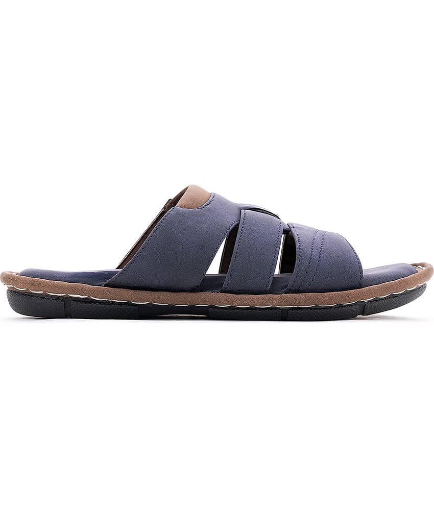 KHADIM - Blue Men's Slide Flip Flop view 2