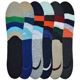 Unisex Anti Skit Cotton Loafer Socks no show socks (Multicolor, Large) -Pack of 3Pairs