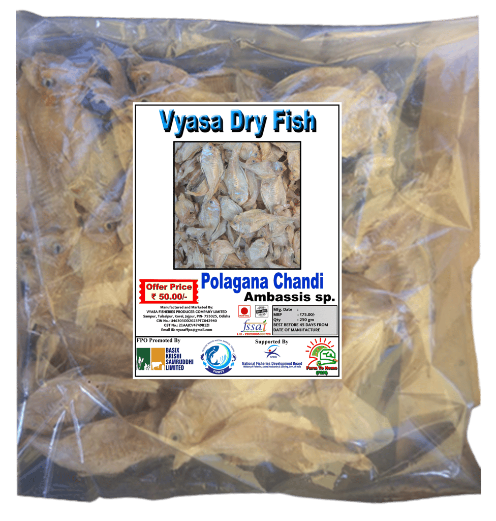 Polagana Chandi | Ambassis sp. | Vyasa Dry Fish | 250gm view 2