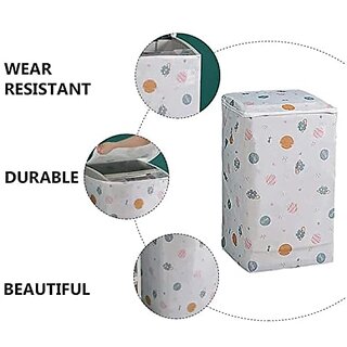 Washing Machine Cover Washer/Dryer Cover Sunscreen Dustproof Cover Load Washer Protection Waterproof Resistant Anti-aging Washing Machine DryerLid (Top Loading- 57x 56 x 84 cm Color/Design May Vary) 1 PCS view 2