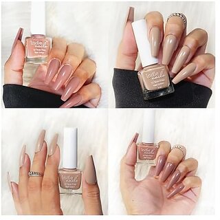 Nail Polish Set for Women | Long-Lasting High Shine Nail Paint Combo | Vegan and Cruelty-Free | 3 Bright Vibrant Shades | Quick Dry Nail Polish Set (Chai aur Coffee Pack of 2) view 2