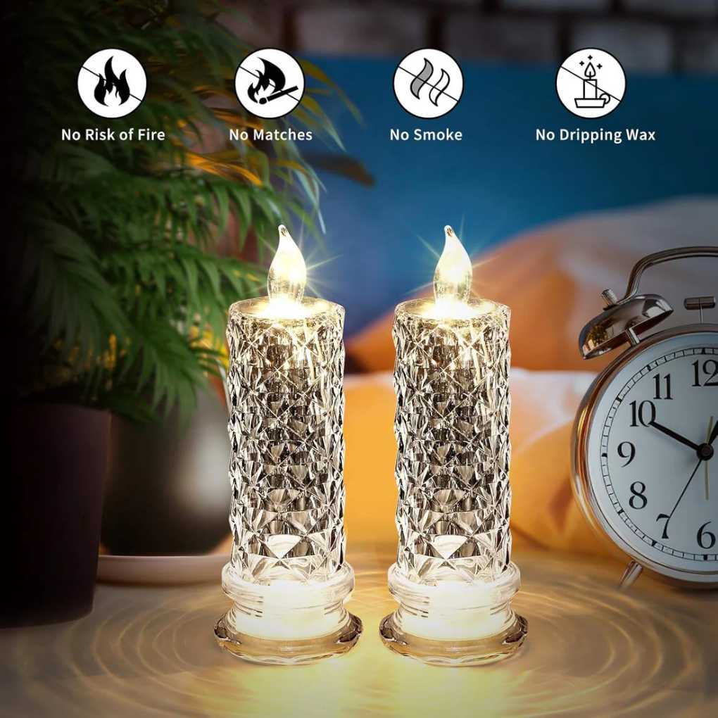 Decorative LED Crystal Candle Light (1 Pc) view 2