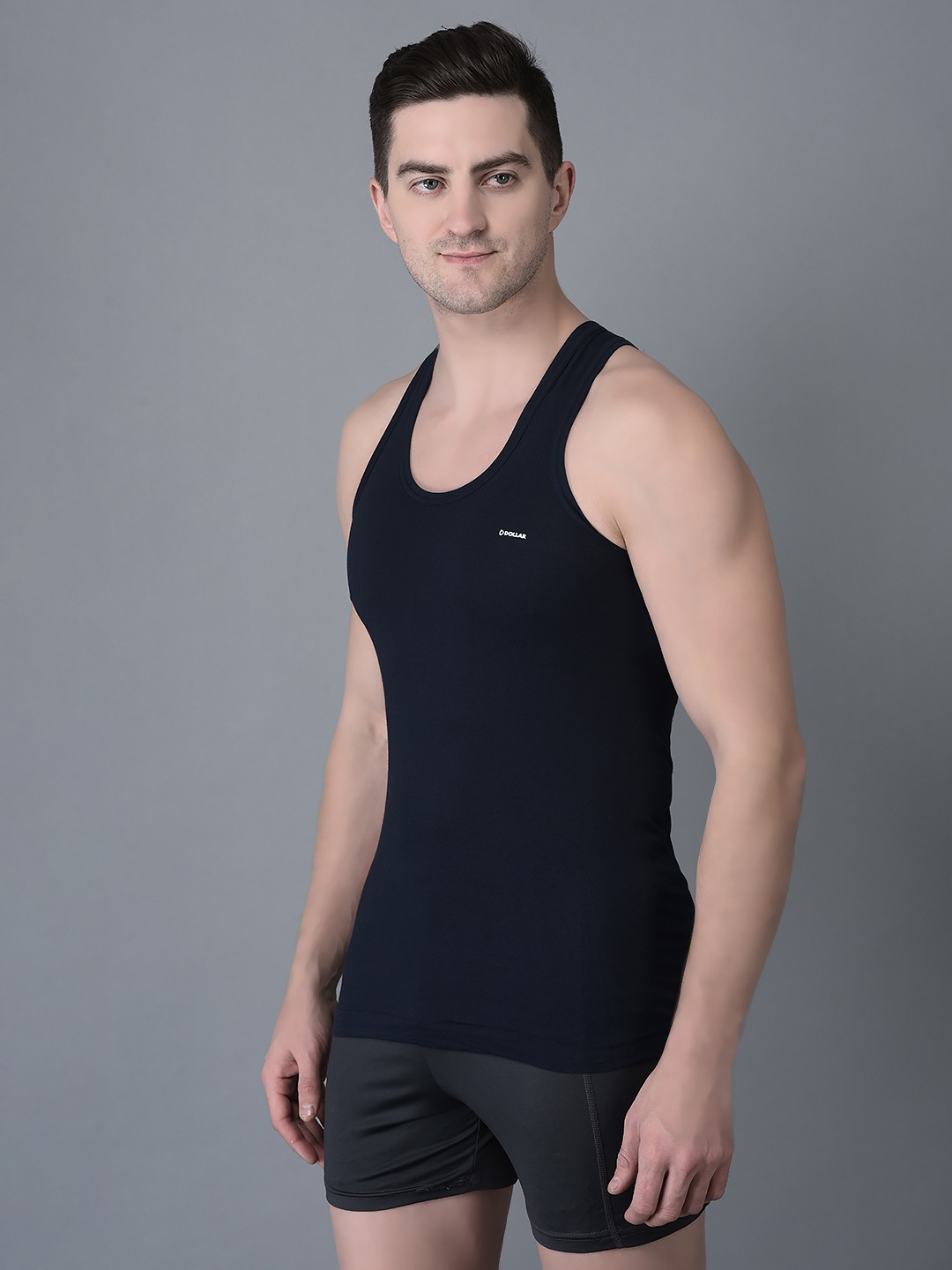 Men's Assorted Pack of 5 Solid Combed Cotton Shrinkless Vest view 2