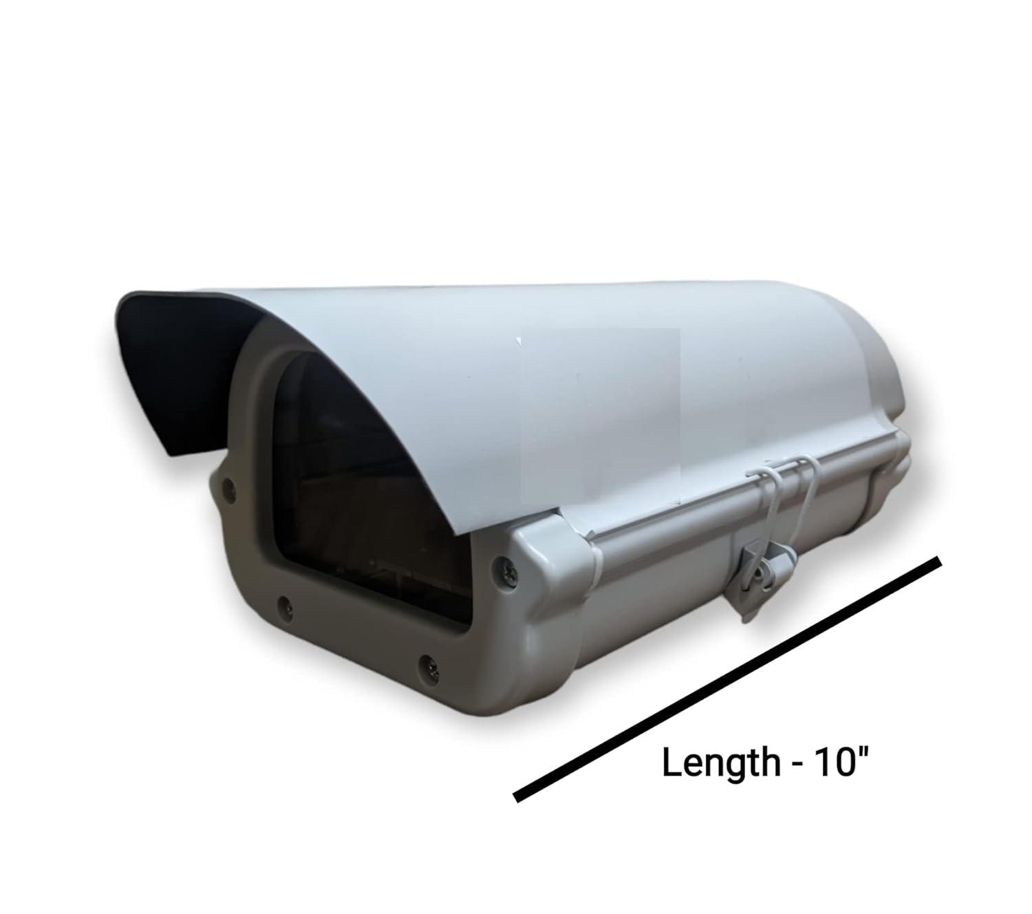 CCTV Security Camera housing , Waterproof/Dustproof/Rainproof Bullet Camera Enclosure for Outdoor Mounting Purpose, Iron-Metal with Side Locking System 10inch (25.4cm) view 2