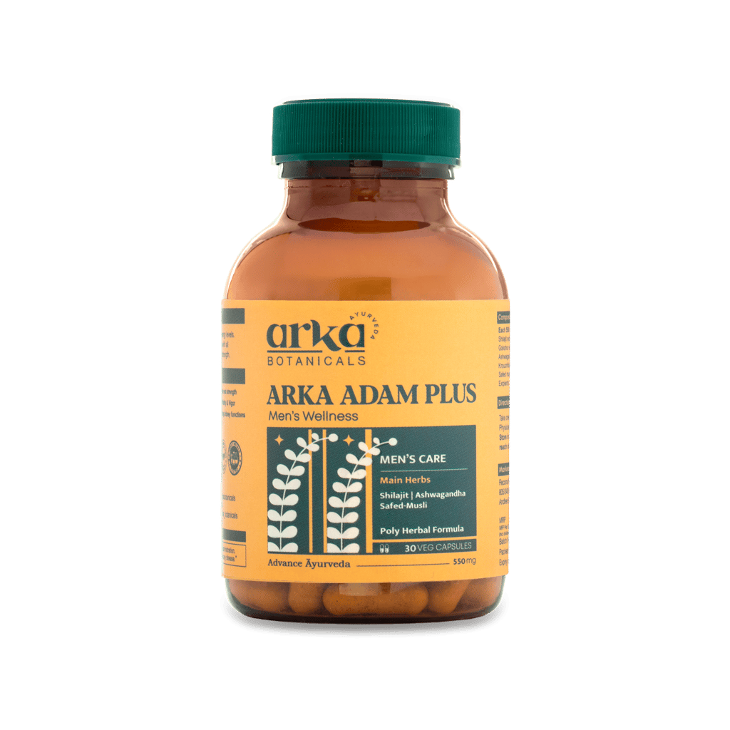 Arka Botanicals Arka Adam Plus 30 Veg Capsules | Men's wellness - Testo booster | Ayurvedic Formulation | Shilajit, Ashwaganda, Safed-Musli | Immunity, Strength & Stamina view 2