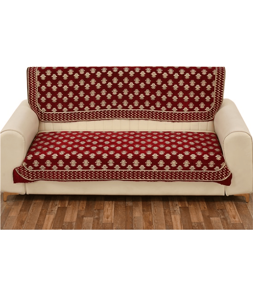 FURNISHING HUT 3 Seater Chenille Sofa Cover ( Pack of 1 ) view 2