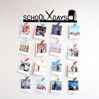 Khush Its Amazing Wood School Days Picture Photo Frame for Wall Decor Photos Artworks Prints Multi Pictures Organizer