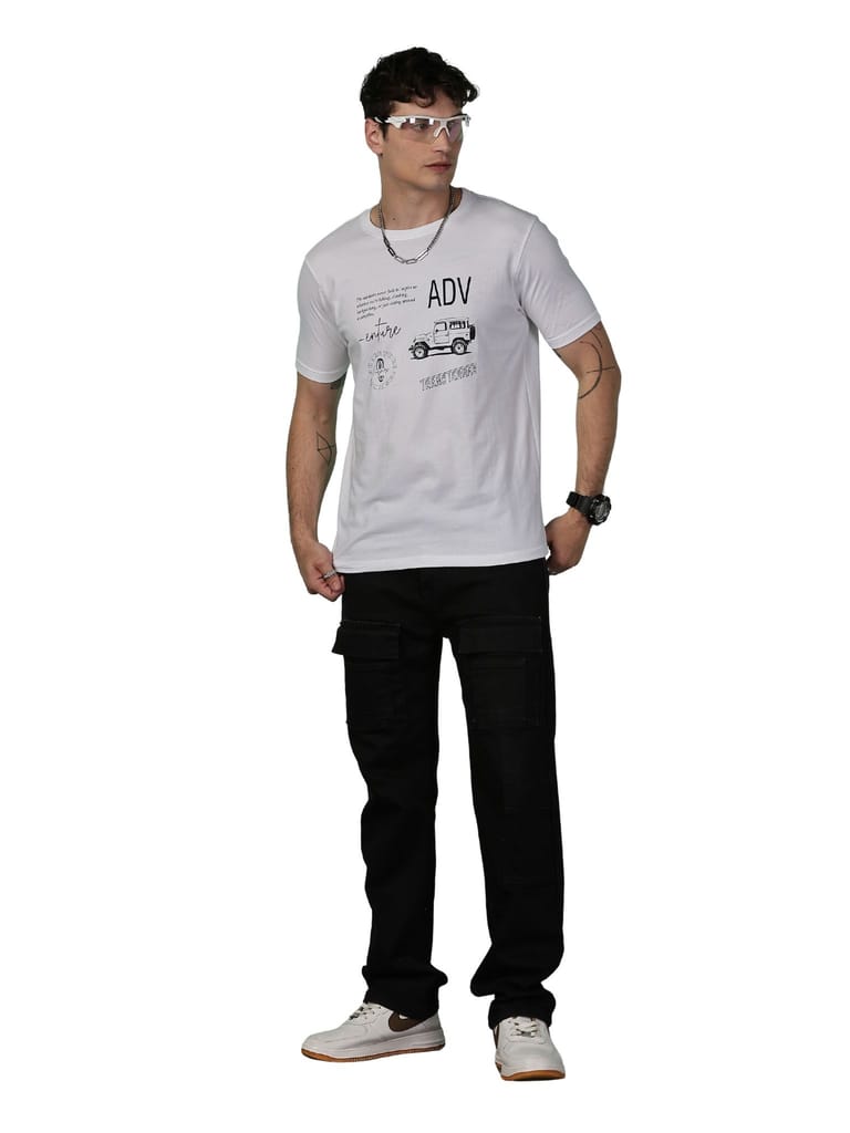 Cotton White Adventure T-Shirt view 2