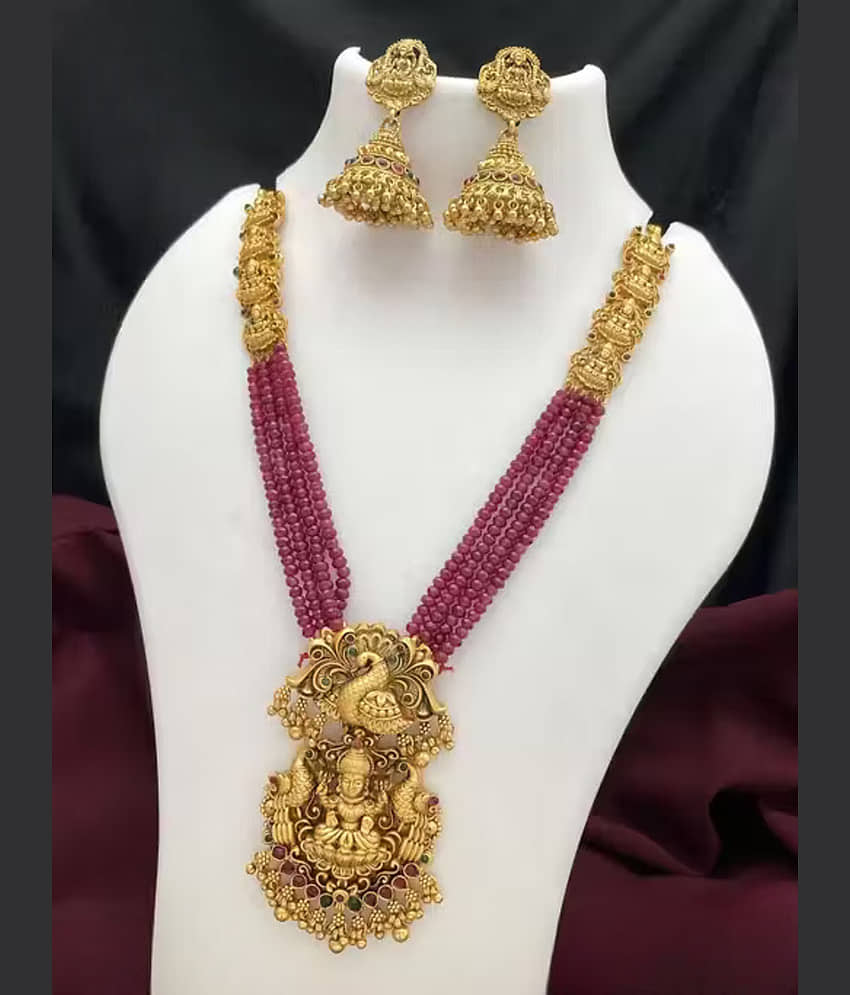 ROFARWORD Gold Brass Necklace Set ( Pack of 1 ) view 2