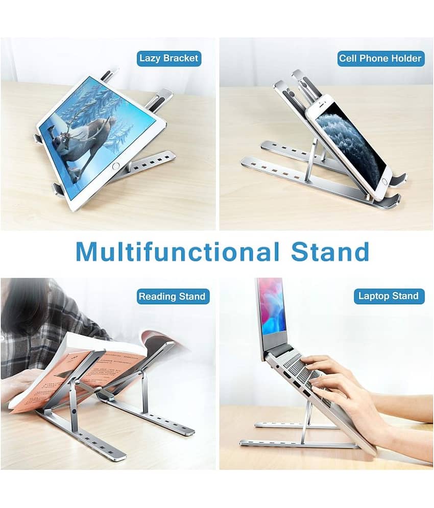 Gatih Heat Shift Cooling Pad For Upto 48.26 cm (19) Silver Foldable Portable Adjustable Aluminum view 2