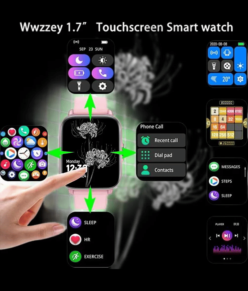RD Kart IPS BT Calling Upto 1-2 days Smart Watch Pink view 2