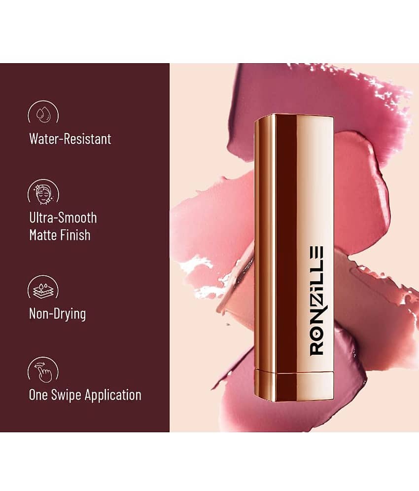 Ronzille Bubblegum Pink Matte Lipstick 4.5 view 2