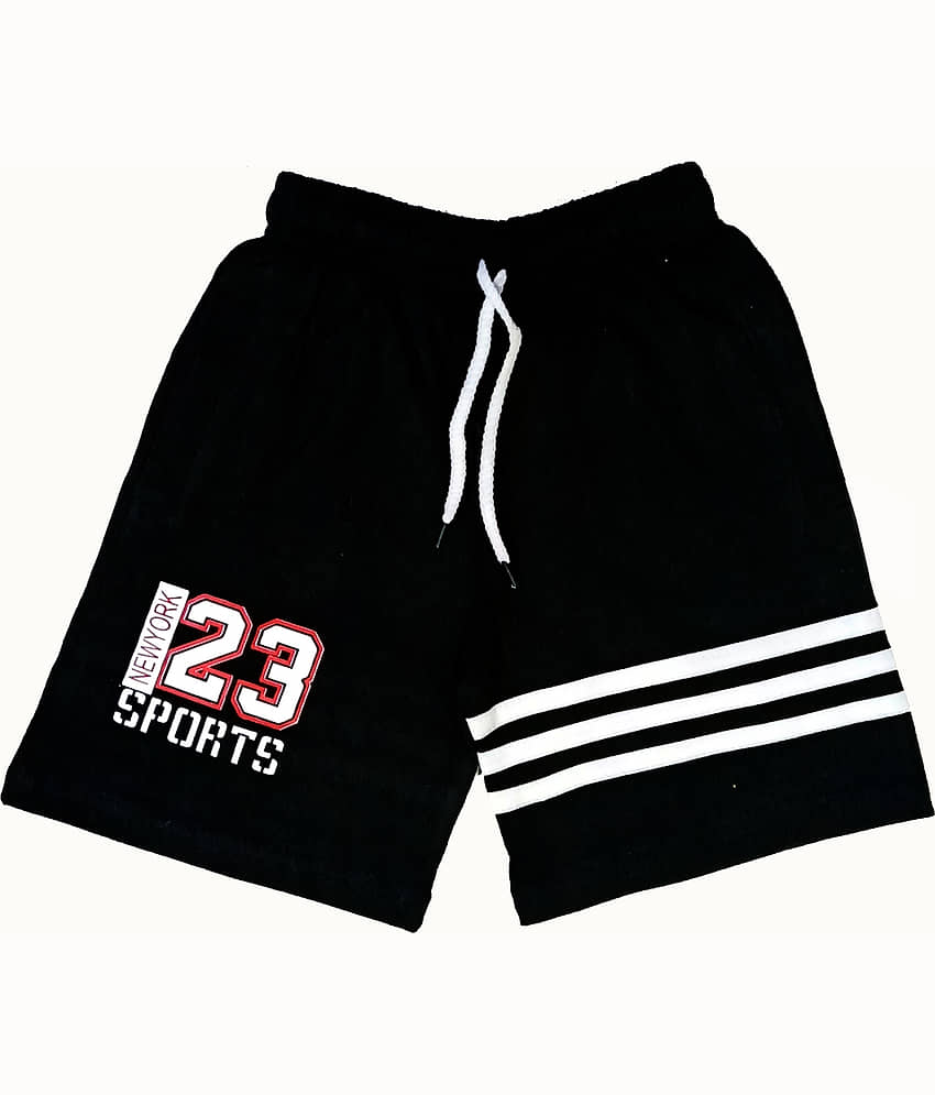 atlans Pack of 1 Cotton Blend Shorts For Boys ( Black ) view 2