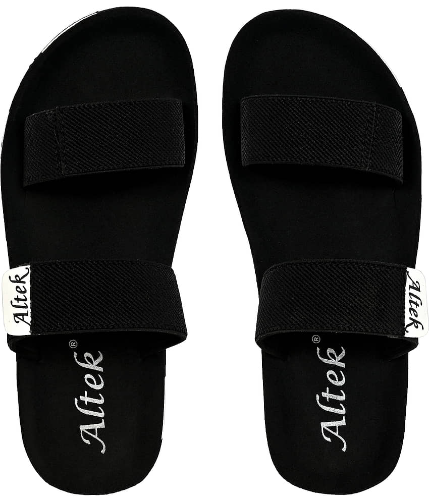 Altek Black Men's Slide Flip Flop view 2