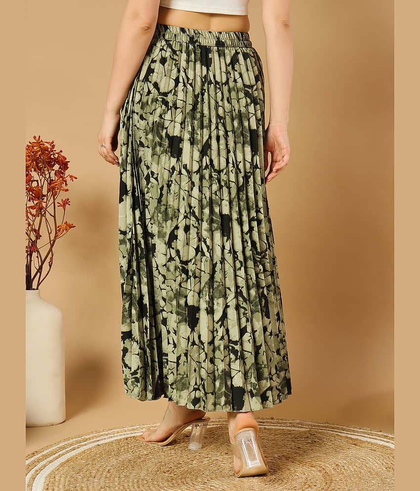 ZWERLON Brown Crepe Women's A-Line Skirt ( Pack of 1 ) view 2