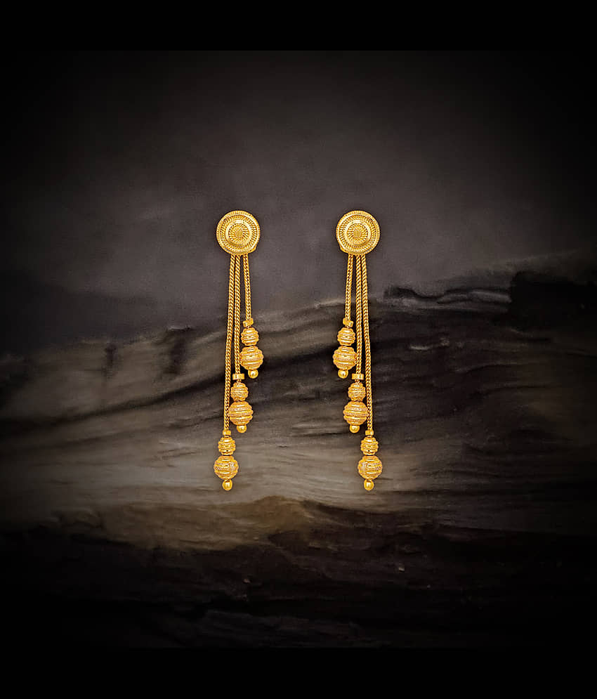 LUV FASHION Gold Threader Earrings ( Pack of 1 )