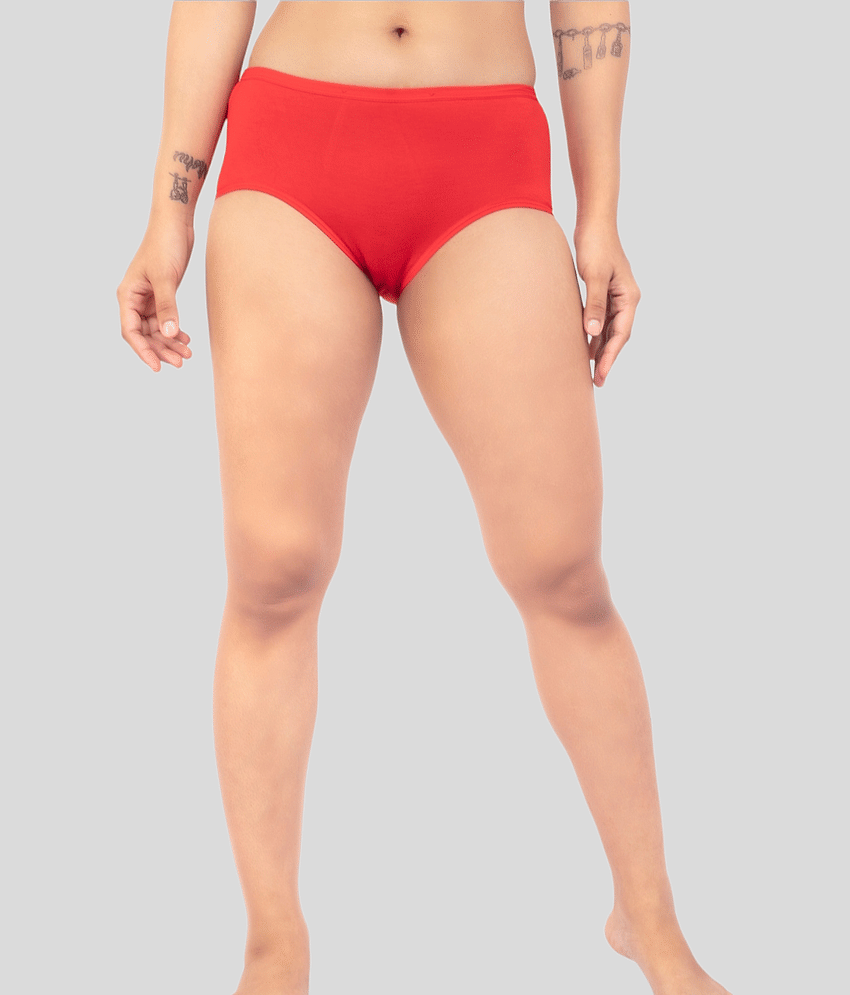 munaafi Cotton Solid Women's Periods ( Red )