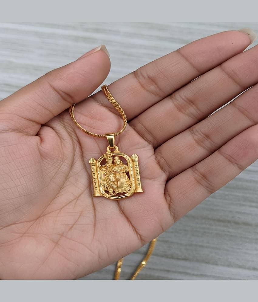 AKLINA Gold Religious Pendant With Chain ( Pack of 1 ) view 2