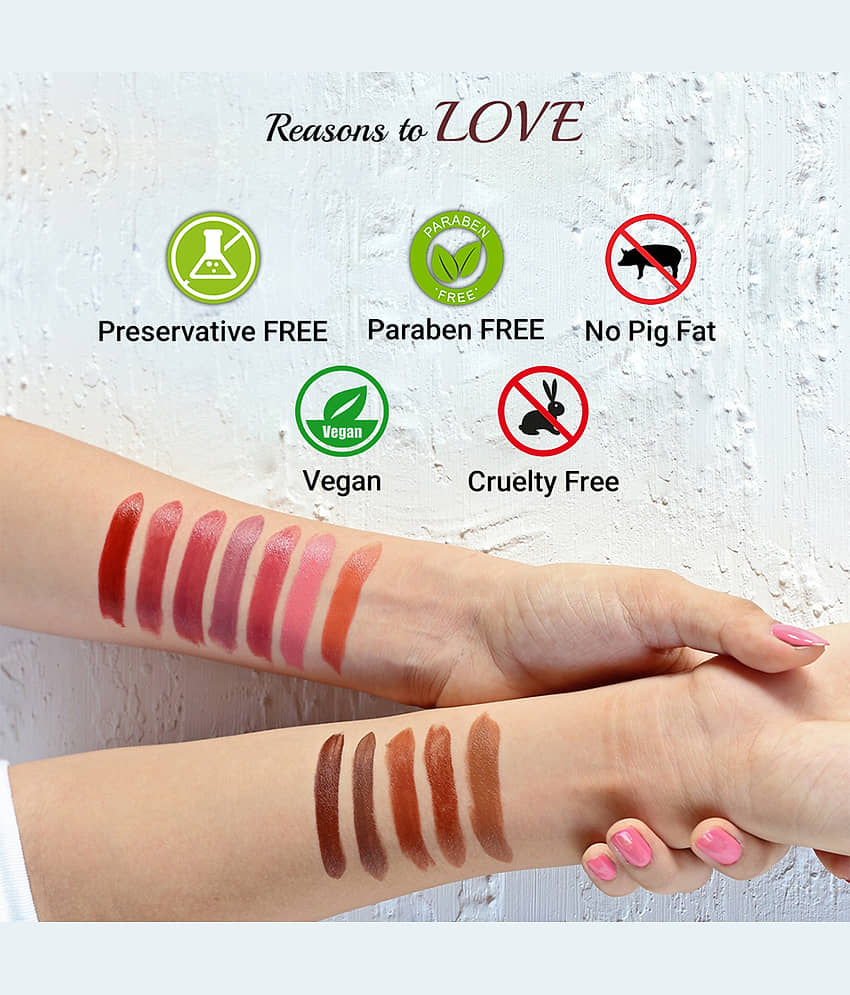 Iba Pure Lips Long Stay Matte Lipstick M08 Burgundy Red, 4g , Highly Pigmentated , Long Lasting, (Pack of 1) view 2