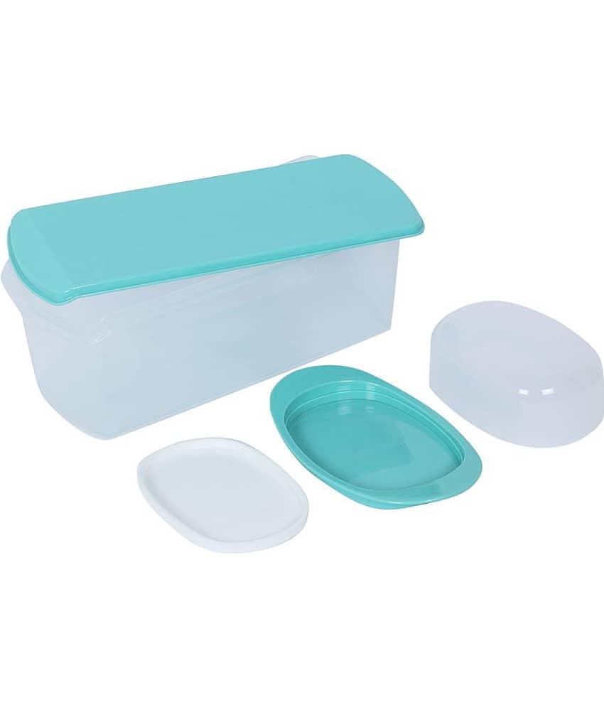 Gluman Butter Dish & Polyproplene Teal Bread Container ( Set of 2 ) view 2