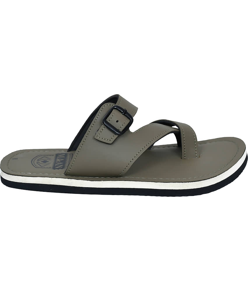 MAAN Green Men's Thong Flip Flop view 2