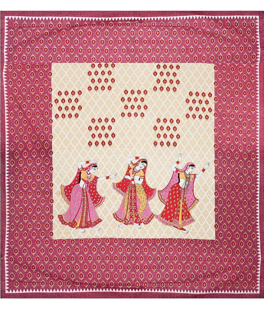Cosito Cotton 1 Double Bedsheet with 2 Pillow Covers ( Pink ) view 2
